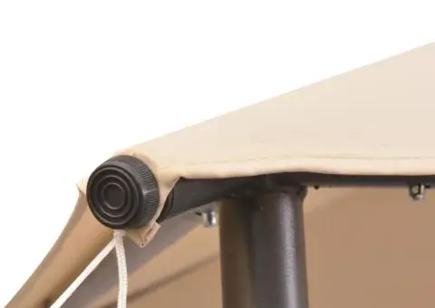 Copertină pavilion foișor cort, 4x4 m, oțel, bej - 5/5