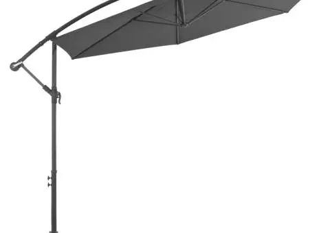 Umbrelă în consolă cu stâlp din aluminiu, 300 cm, antracit - 2/5