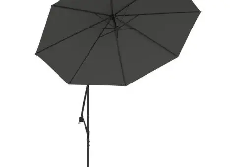 Umbrelă suspendată cu LED și stâlp din oțel, antracit, 300 cm - 5/5