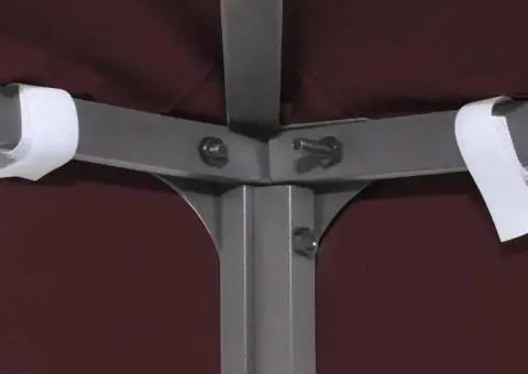 Acoperiș de pavilion, 2 niveluri, roșu bordo, 3x3 m, 310 g/m² - 4/5