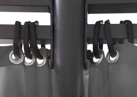 Pavilion cu perdele, antracit, 3,5 x 2,7 m, rotund - 5/5