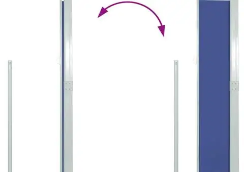 Copertină laterală retractabilă, albastru, 160x500 cm - 5/5