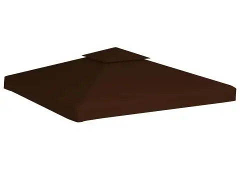 Acoperiș de pavilion, 2 niveluri, maro, 3x3 m, 310 g/m² - 2/5