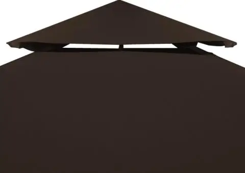 Acoperiș de pavilion, 2 niveluri, maro, 3x3 m, 310 g/m² - 3/5