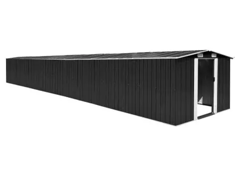 Șopron de grădină, antracit, 257x990x181 cm, oțel galvanizat - 1/5