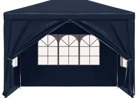 Cort petreceri 3 x 3 m, albastru - 3/5