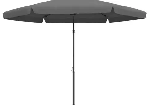 Umbrelă de soare de exterior, stâlp din oțel, antracit, 300 cm - 4/5