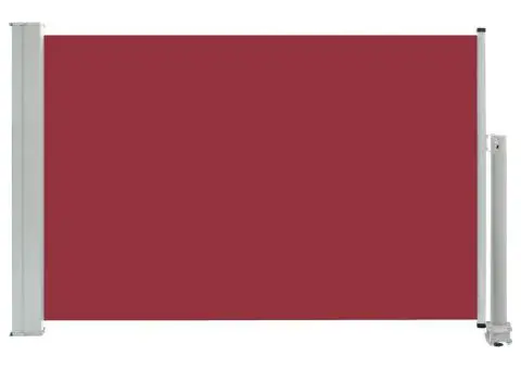 Copertină laterală retractabilă de terasă, roșu, 60 x 300 cm - 2/5