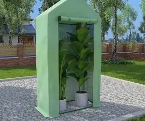 Seră cu cadru din oțel, 0,5 m², 1 x 0,5 x 1,9 cm