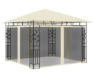 Pavilion cu plasă anti-țânțari, crem, 3x3x2,73 m, 180 g/m²