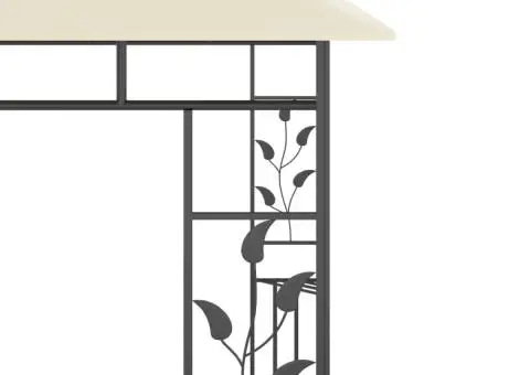 Pavilion cu plasă anti-țânțari, crem, 3x3x2,73 m, 180 g/m² - 5/5
