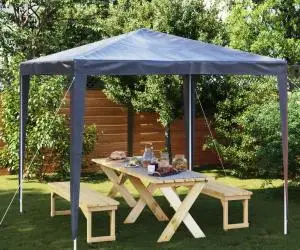Cort de petrecere, albastru, 2,5 x 2,5 m