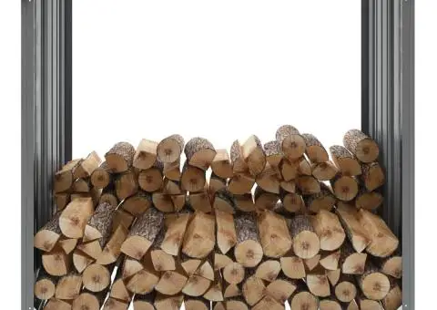 Șopron depozitare lemne, oțel galvanizat, 172x91x154 cm, gri - 1/5