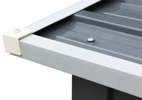 Șopron depozitare lemne, oțel galvanizat, 172x91x154 cm, gri - 5/5