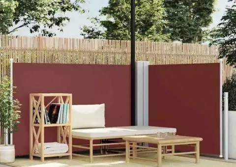 Copertină laterală retractabilă, maro, 120 x 600 cm - 1/5