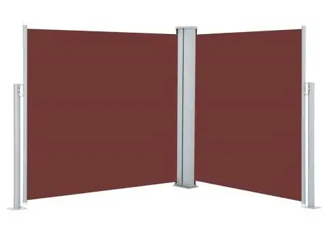 Copertină laterală retractabilă, maro, 120 x 600 cm - 2/5