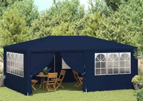 Cort de petrecere profesional cu pereți albastru 4x6 m 90 g/m² - 1/5