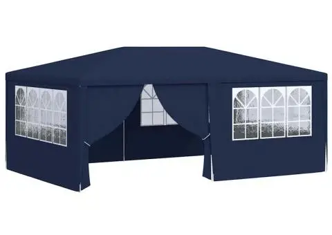 Cort de petrecere profesional cu pereți albastru 4x6 m 90 g/m² - 2/5