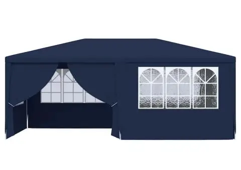 Cort de petrecere profesional cu pereți albastru 4x6 m 90 g/m² - 4/5