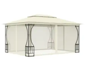 Pavilion cu plase, crem, 300 x 400 x 265 cm