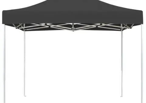 Cort de petrecere pliabil profesional, antracit, 3x3m, aluminiu - 2/5