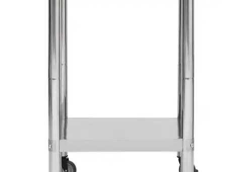 Masă de lucru bucătărie cu roți, 60x45x85 cm, oțel inoxidabil - 3/5