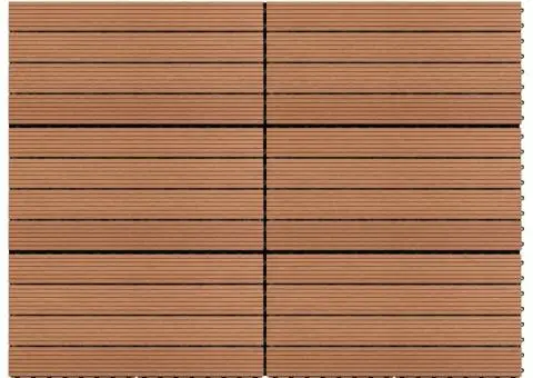 Plăci de pardoseală, 6 buc., maro, 60 x 30 cm, WPC, 1 m² - 1/5