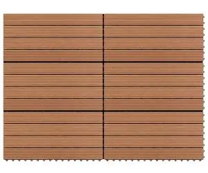 Plăci de pardoseală, 6 buc., maro, 60 x 30 cm, WPC, 1 m²