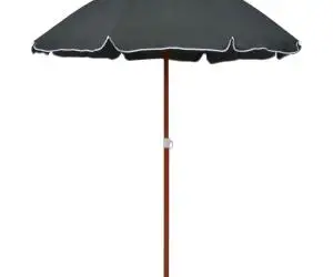 Umbrelă de soare de grădină cu stâlp din oțel, antracit, 180 cm