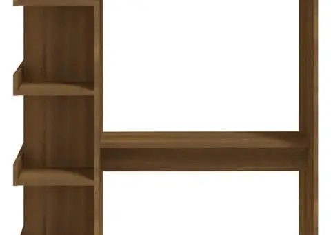 Masă de bar cu raft depozitare stejar maro 100x50x101,5 cm PAL - 5/5