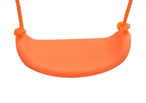 Set de leagăne cu tobogan și 3 locuri, portocaliu - 4/5