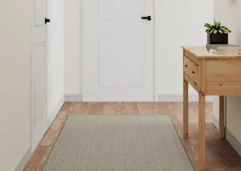 Covor traversă aspect sisal, gri taupe, 80x150 cm - 1/5