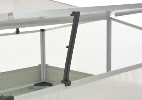 Seră, maro, 100 x 100 x 85 cm, oțel galvanizat - 5/5