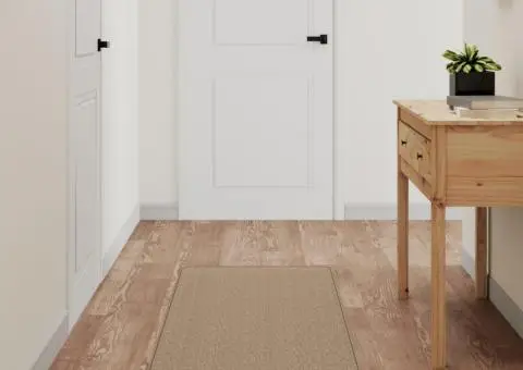 Covor traversă aspect sisal, nisipiu, 50x300 cm - 1/5