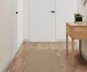 Covor traversă aspect sisal, nisipiu, 50x300 cm