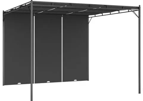 Pavilion de grădină cu perdea laterală, antracit, 3x3x2,25 m - 1/5