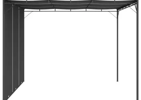 Pavilion de grădină cu perdea laterală, antracit, 3x3x2,25 m - 3/5