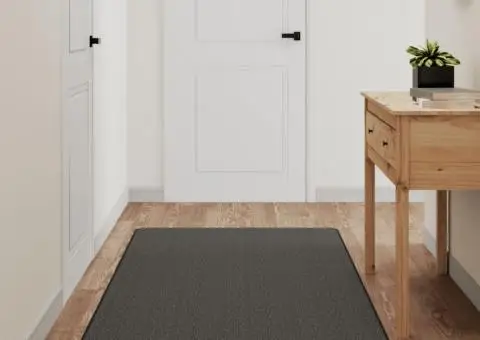 Covor traversă aspect sisal, antracit, 80x400 cm - 1/5