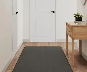 Covor traversă aspect sisal, antracit, 80x400 cm