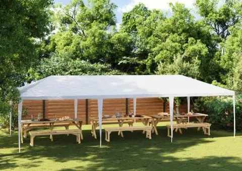 Cort de petrecere, alb, 4 x 9 m - 1/5