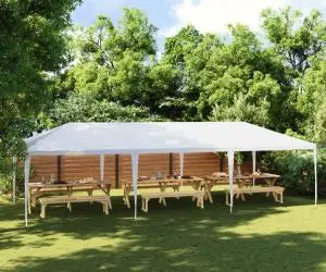 Cort de petrecere, alb, 4 x 9 m