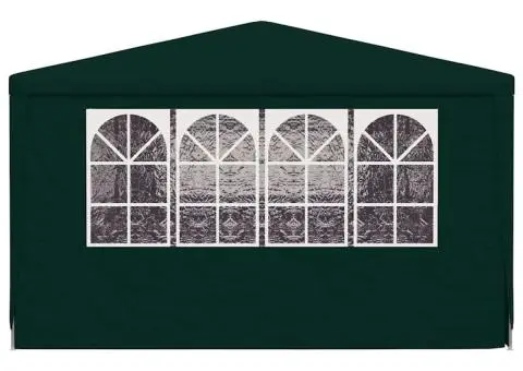 Cort de petrecere profesional pereți laterali verde 4x9m 90g/m² - 5/5
