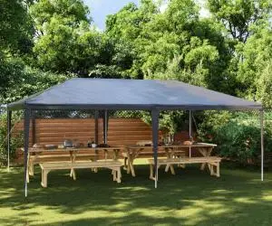 Cort de petrecere profesional, antracit, 4 x 6 m, 90 g/m²