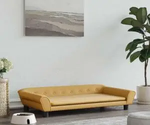 Pat de câini, maro, 100x50x21 cm, catifea