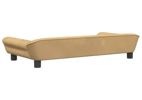 Pat de câini, maro, 100x50x21 cm, catifea - 5/5