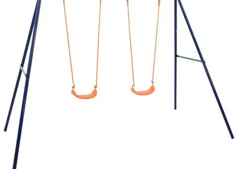 Set de leagăn cu 2 locuri, oțel - 1/5