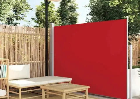 Copertină laterală pentru terasă/curte, roșu, 160x300 cm - 1/5