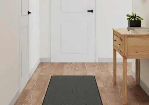 Covor traversă aspect sisal, antracit, 50x200 cm - 1/5