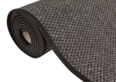 Covor traversă aspect sisal, antracit, 50x200 cm - 5/5