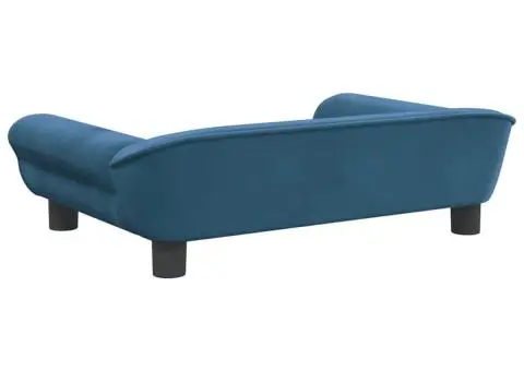 Pat de câini, albastru, 70x48x22 cm, catifea - 5/5